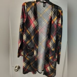 Long cardigan L/XL plaid